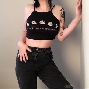 5 for $25🥀 moon crop top